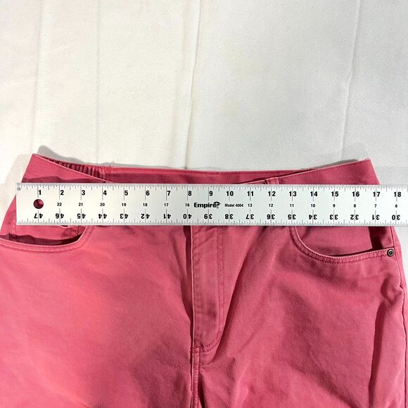 L.L.‎ Bean Double L Womens Capri Pants Pink Cotton Size 16 Petite - Picture 6 of 8